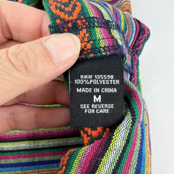 Tribal FESTIVAL BOHO Multicolor Embroidered Woven Western Skirt Mini Navajo S - Picture 8 of 11